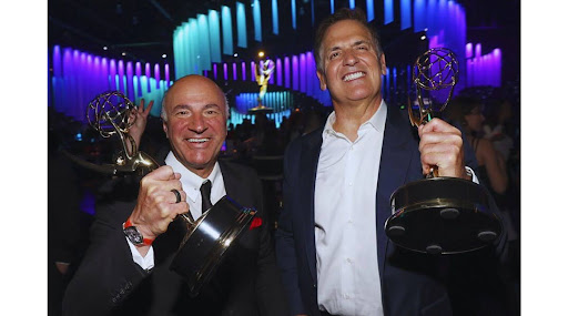 Shark Tank Judges with their Emmy Award